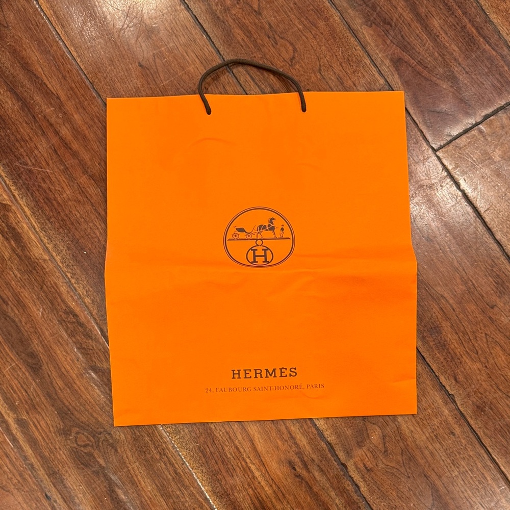 Hermès Orange Shopping Bag